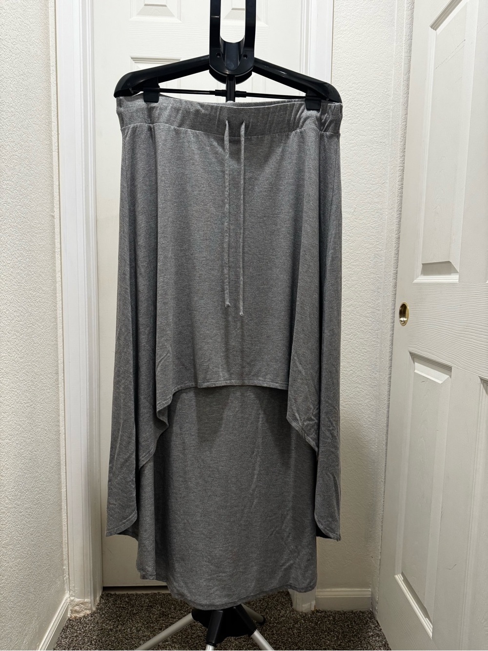 🩶 Torrid | Heather Gray High-Low Knit Skirt with Drawstring Waist